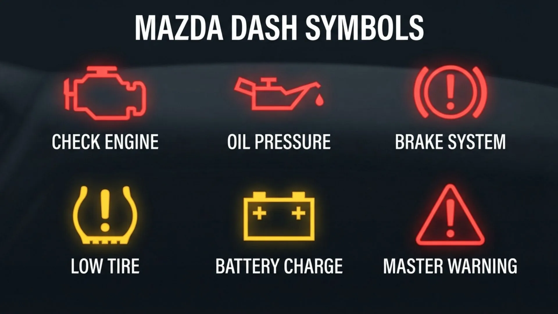 Mazda Dash Symbols: Meaning of Every Warning and Indicator Light
