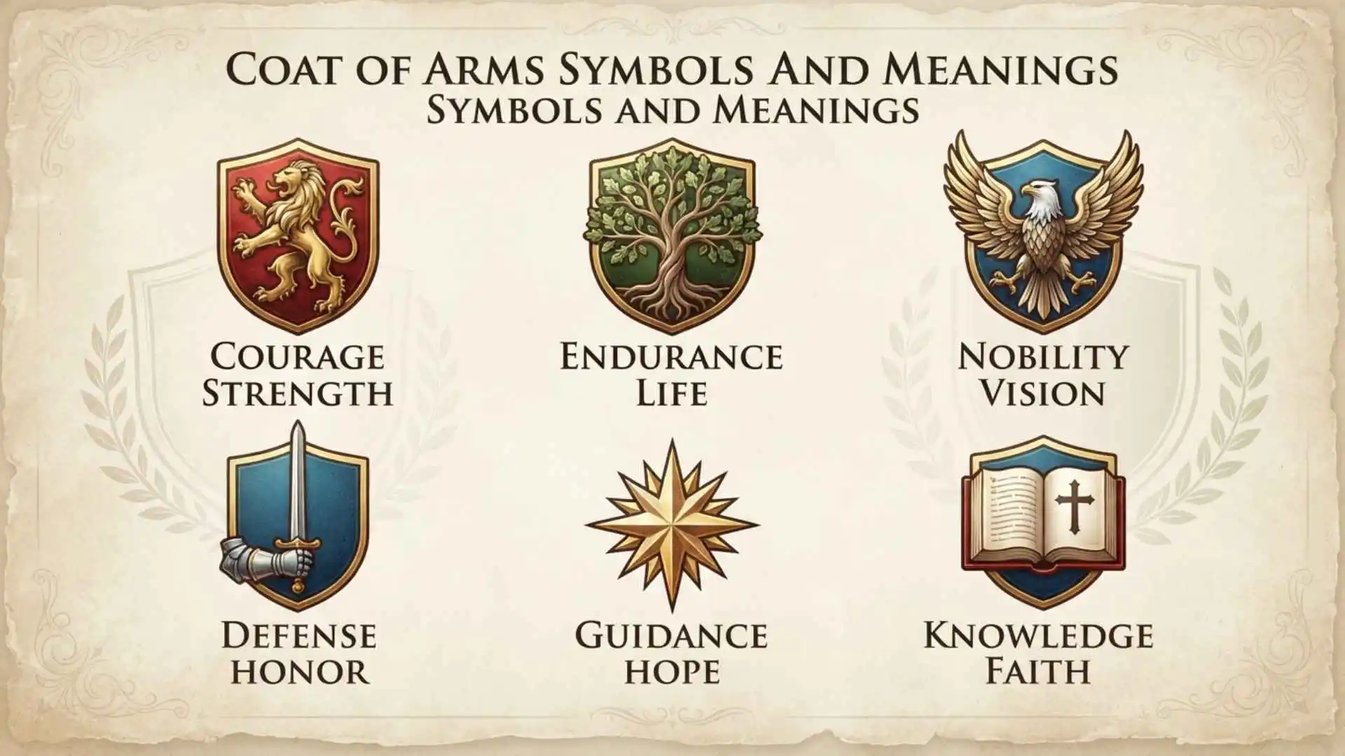 Coat of Arms Symbols and Meanings PDF: Complete Heraldry Symbol Chart