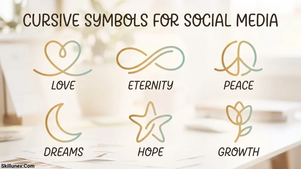 55+ Cursive Symbols: Creative Characters for Aesthetic Text