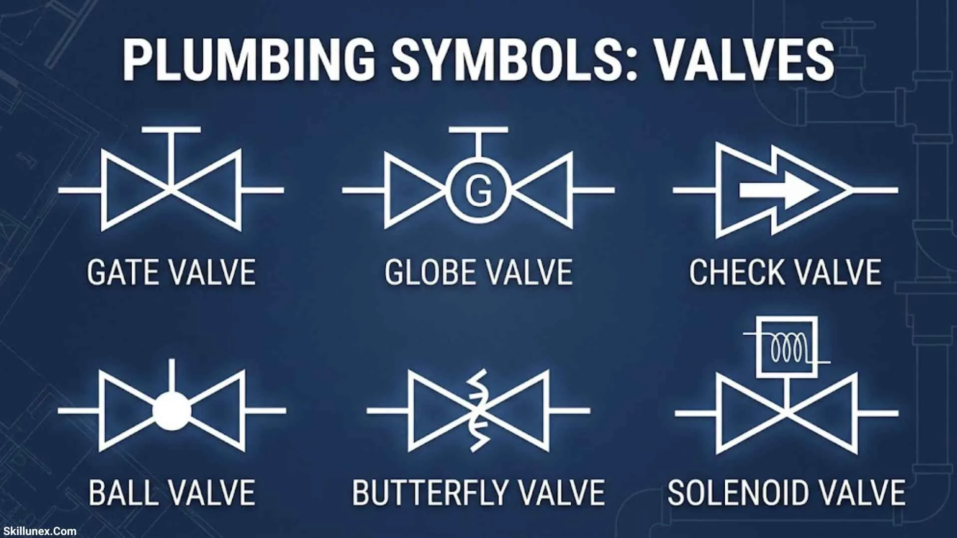 Plumbing Symbols Valves:
